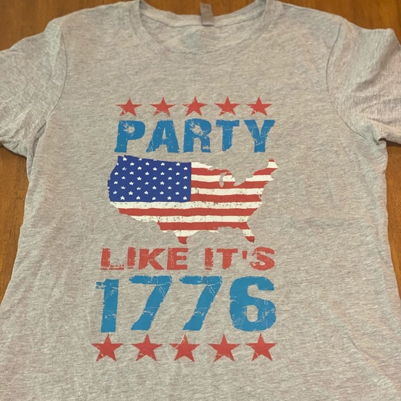 Merica Supply Co Party Like Its 1776 T-Shirt XL Womens Patriotic Graphic Tee NWT - Picture 2 of 5